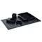 Dacasso Black Bonded Leather 5-Piece Desk Set DF-1402 - alternate 1